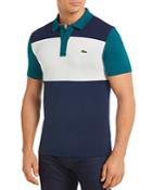 Lacoste Color-block Striped Slim Fit Pique Polo Shirt