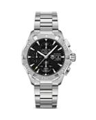 Tag Heuer Aquaracer Automatic Chronograph Watch With Black Dial, 43mm
