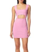 Herve By Herve Leger Strapped Cutout Ribbed Knit Dress
