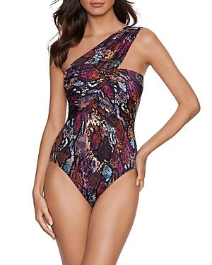 Magicsuit Printed Asymmetric One Piece Swimsuit
