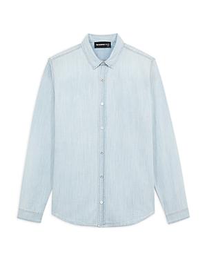 The Kooples Solid Denim Slim Fit Button Down Shirt