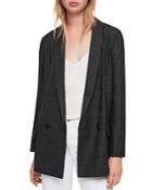 Allsaints Harriet Double-breasted Check Blazer