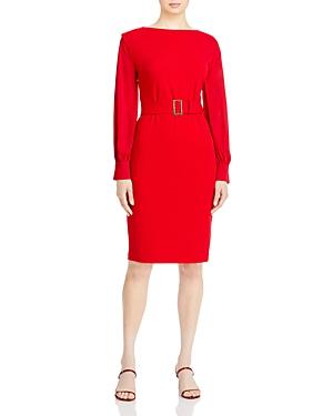 Karl Lagerfeld Paris Crepe Belted Dress