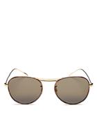 Oliver Peoples Women's Cade Brow Bar Mirrored Aviator Sunglasses, 51mm