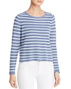 Eileen Fisher Striped Cropped Ribbed Sweater