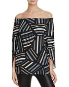 Bailey 44 Multi Trainspot Off-the-shoulder Top