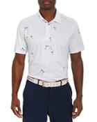 Robert Graham Gibson Stretch Printed Classic Fit Performance Polo Shirt