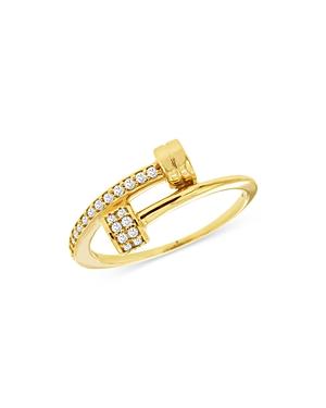 Bloomingdale's Diamond Bypass Ring In 14k Yellow Gold, 0.20 Ct. T.w- 100% Exclusive
