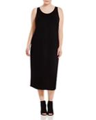 Eileen Fisher Plus System Scoop Neck Maxi Dress