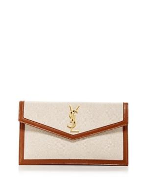 Saint Laurent Uptown Canvas Clutch