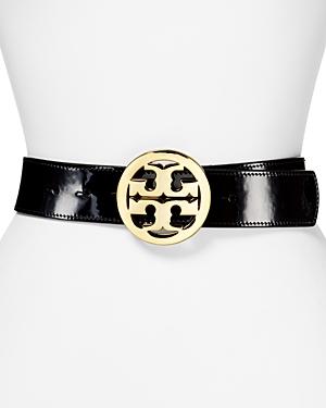 Tory Burch Patent Leather Tory Logo Belt