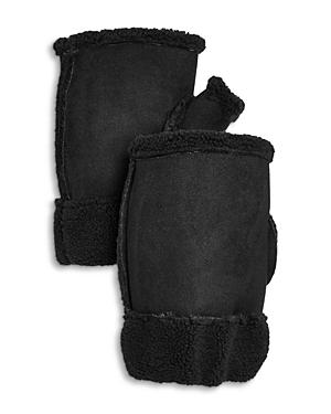 Aqua Fingerless Faux Shearling Mittens - 100% Exclusive