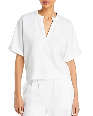 Majestic Filatures Linen Henley Top