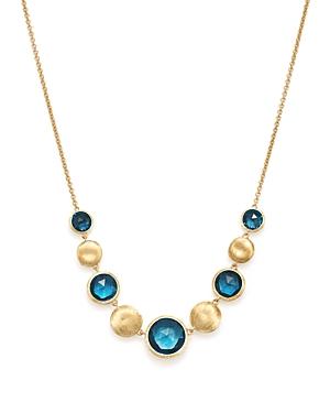 Marco Bicego 18k Yellow Gold Jaipur Blue Topaz Collar Necklace, 18