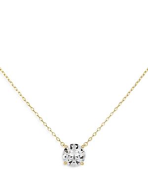 Adinas Jewels Cubic Zirconia Pendant Necklace In Gold Tone Sterling Silver, 15-17