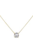 Adinas Jewels Cubic Zirconia Pendant Necklace In Gold Tone Sterling Silver, 15-17