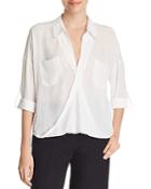 Marled Crossover-front Blouse
