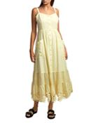 French Connection Ancolie Embroidered Eyelet Maxi Dress