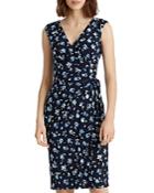 Lauren Ralph Lauren Floral Print Jersey Wrap-style Dress