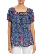Johnny Was Mareen Embroidered Peasant Top