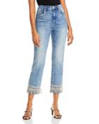 Blanknyc Embellished Cuff Cropped Jeans