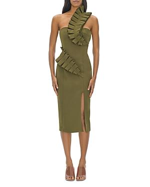 Andrea Iyamah Kamala Ruffled Midi Dress