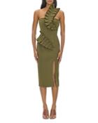 Andrea Iyamah Kamala Ruffled Midi Dress