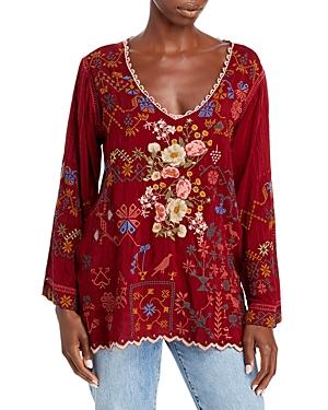 Johnny Was Canterie Embroidered Top