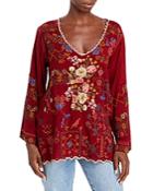 Johnny Was Canterie Embroidered Top