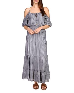 Michael Michael Kors Metallic Striped Maxi Dress