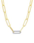 Bloomingdale's Diamond Paperclip Necklace In 14k White & Yellow Gold, 0.70 Ct. T.w. - 100% Exclusive