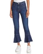 Mother The Cha Cha Cropped & Flared Jeans In Clean Sweep