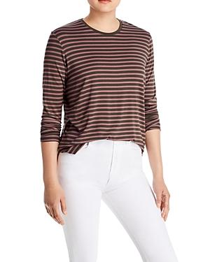 Majestic Filatures Striped Crewneck Semi Relaxed Top
