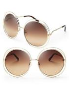 Chloe Carlina Round Oversized Sunglasses