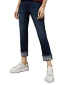 Ted Baker Pralina Embroidered Slim-fit Jeans In Dark Blue