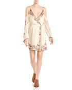 Haute Hippie Love And Other Disasters Cold-shoulder Silk Dress
