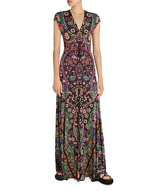 Etro Printed Drawstring Front Dress