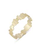 Bloomingdale's Ribbed Uneven Band In 14k Yellow Gold - 100% Exclusive
