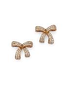 Hueb 18k Yellow Gold Romance Diamond Bow Earrings