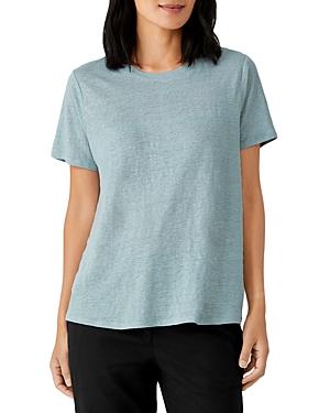 Eileen Fisher Crewneck Short Sleeve Organic Linen Tee