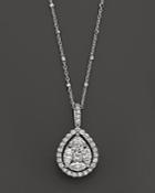 Diamond Pendant Necklace In 14k White Gold, 1.50 Ct. T.w.