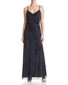 Adrianna Papell Petites Beaded Blouson Gown