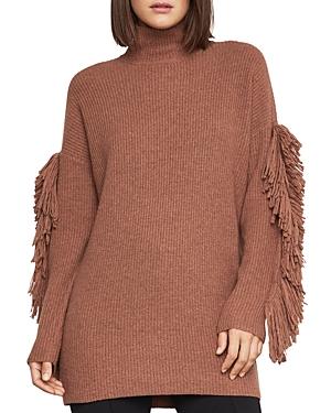 Bcbgmaxazria Fringe-sleeve Turtleneck Sweater