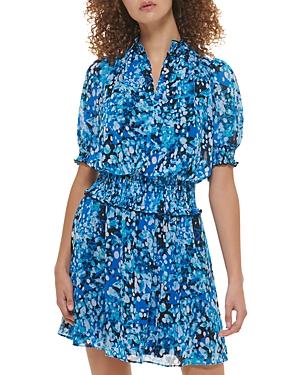 Karl Lagerfeld Paris Smocked A-line Dress
