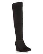 Chinese Laundry Faux Suede Over The Knee Wedge Boots - Compare At $90