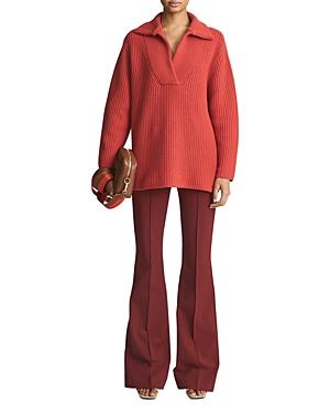 Reiss Harper Oversized Ribbed Knit Top