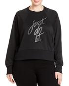 Nike Plus Just Do It Dri-fit Cropped Sweatshirt