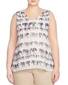 Nic And Zoe Plus Elephant March Printed Tank
