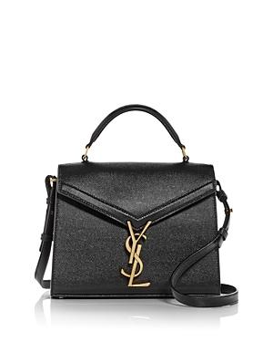 Saint Laurent Cassandra Mini Leather Top Handle Crossbody