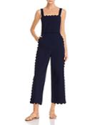 Rebecca Taylor Scalloped Cropped Jumpsuit